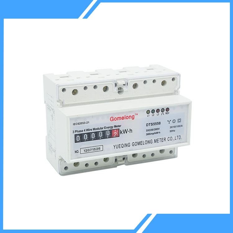 Tiga Fasa Empat Wire Din Rail Pluse Power Meter